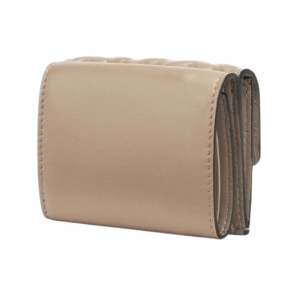 Brieftasche aus graubraunem Nappaleder 7.5cm