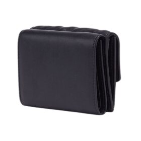 Brieftasche aus schwarzem Nappaleder 7.5cm