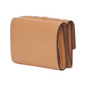 Brieftasche aus beigem Nappaleder 7.5cm