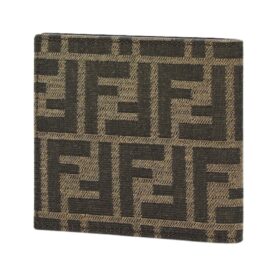 Brieftasche aus Jacquard mit FF-Muster 9.6cm