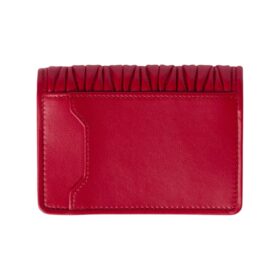 Nappa-Leder-Kartenetui Rot  8cm