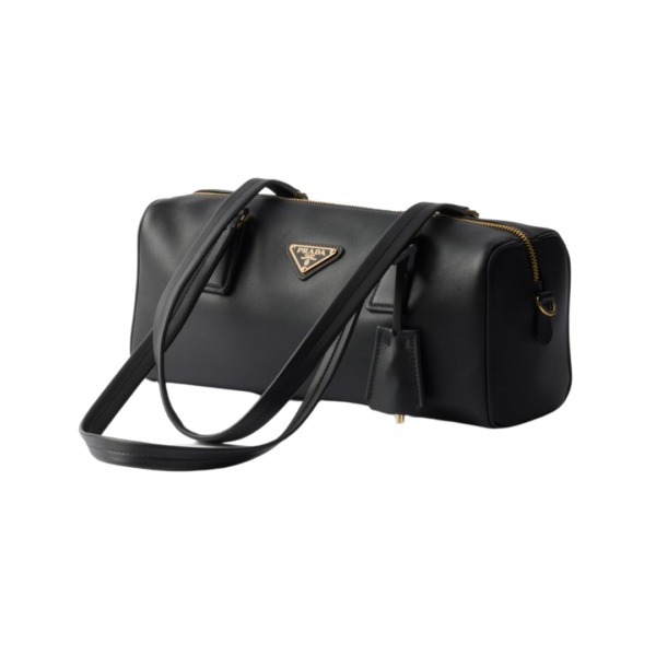 Mittelgroße Lederhandtasche mit Griff 12.5cm
