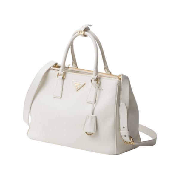 Große Galleria Ledertasche in Weiß 22.5cm