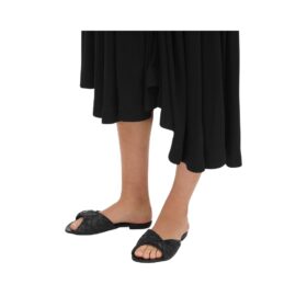 Flache Pantolette schwarz
