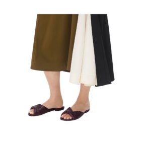 Flache Pantolette Dunkler Barolo