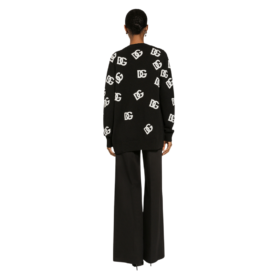 Kaschmir-Cardigan mit DG-Logo-Einlage