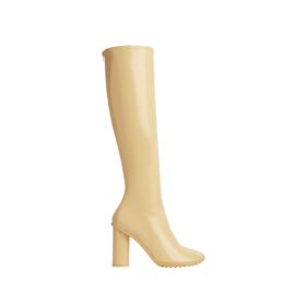 Leder-Kniestiefel mit Gummisohle 9cm