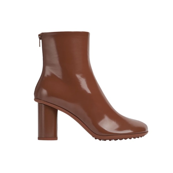 Leder-Stiefeletten in Braunzucker 7.5cm