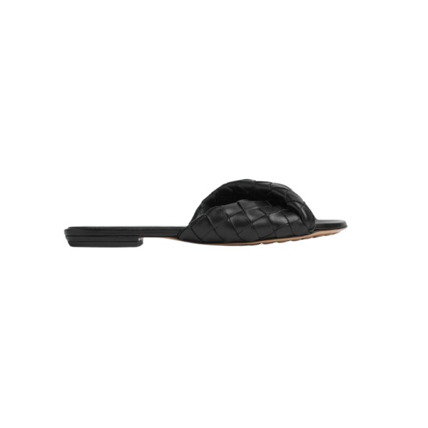 Flache Pantolette Schwarz