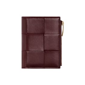 Leder-Geldbörse in Madderbraun 11.5cm