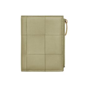 Intreccio Nappa-Leder-Geldbörse in Travertin 11.5cm
