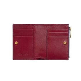 Intreccio zweifarbige Nappa-Leder-Geldbörse in Duke 11.5cm