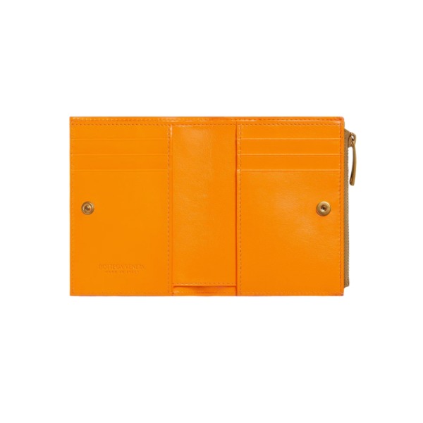 Leder-Geldbörse in Dunkle Praline 11.5cm