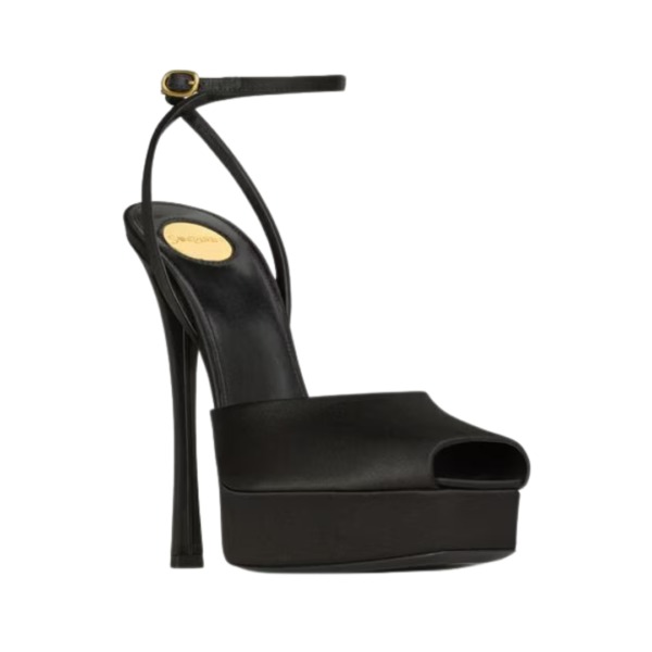 la scandale platform sandals in satin crepe 11cm