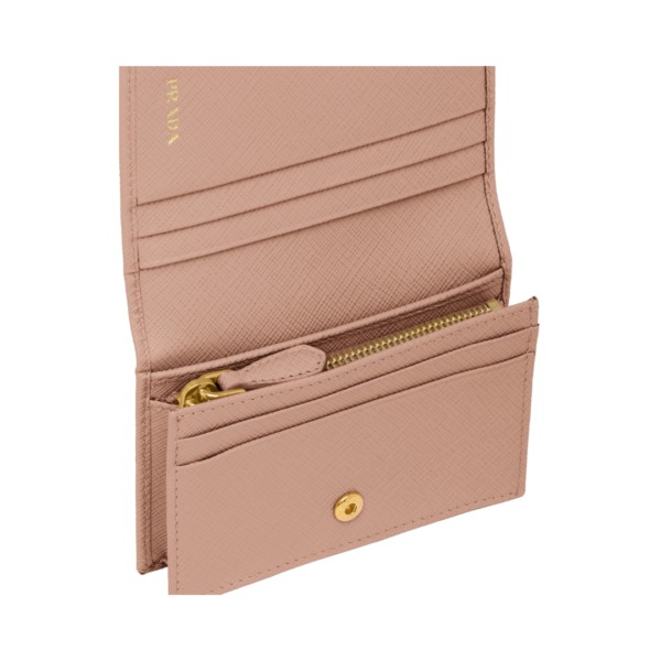 Kleine Saffiano-Leder-Geldbörse 11.2cm