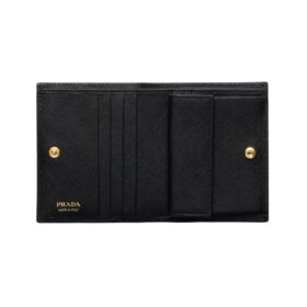 Kleine Saffiano-Leder-Geldbörse 11.2cm