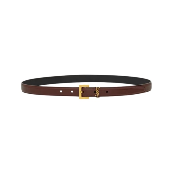 Cassandre dünner Gürtel aus glattem Leder 2cm