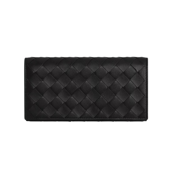 Leder-Geldbörse Schwarz 10cm
