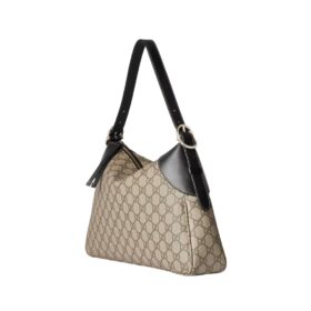 Dunkelbraun GG Emblem Schultertasche 37cm