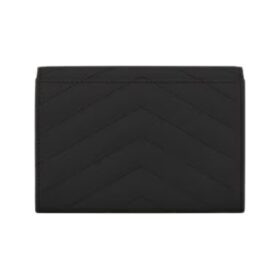 Cassandre Matelassé kleine Umschlag-Geldbörse aus Grain de Poudre Leder 13.5cm