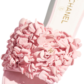 Wildleder-Kid-Leder & Strass Helles Rosa