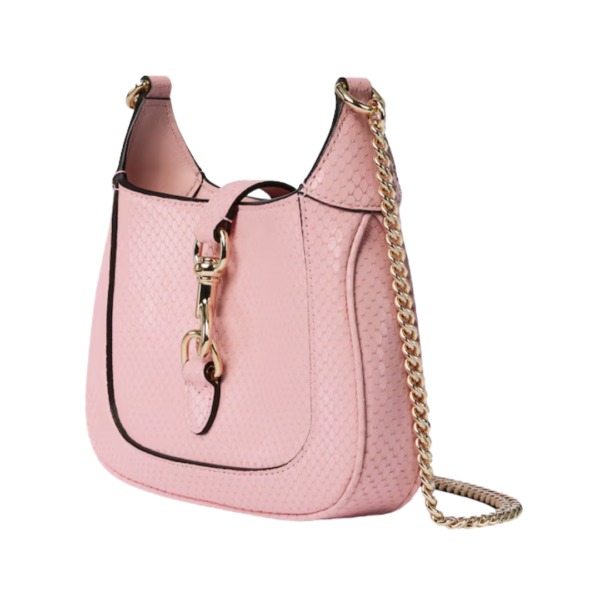 Mini-Tasche aus pinkem Pythonleder 19.5cm