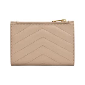 Cassandre Matelassé Fragments Bifold-Geldbörse aus Grain de Poudre-Leder 13cm