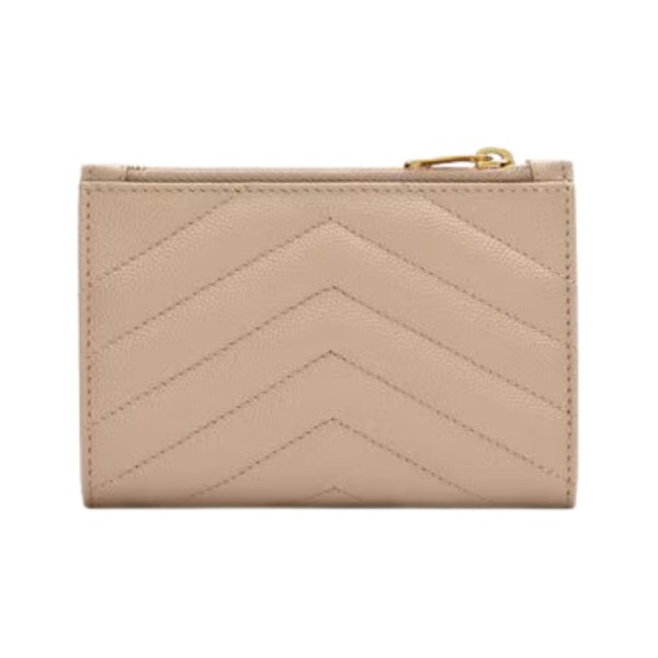 Cassandre Matelassé Fragments Bifold-Geldbörse aus Grain de Poudre-Leder 13cm