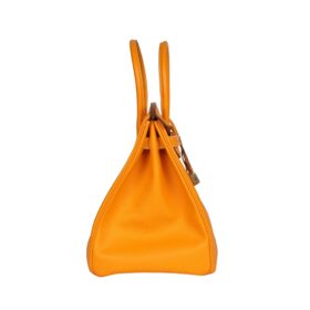 Jaune d'Or Candy Epsom mit Permabrass-Beschlägen 35cm
