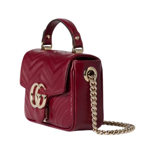 GG Marmont Mini-Tote-Tasche Rosso Ancora Rot 17cm