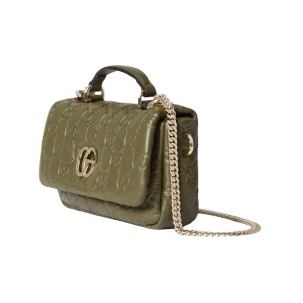 Grüne gepolsterte Milano Mini-Tote-Tasche 21.1cm