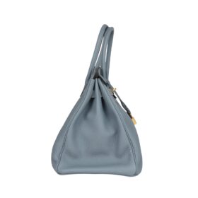 Bleu Lin Togo Goldbeschläge 35cm