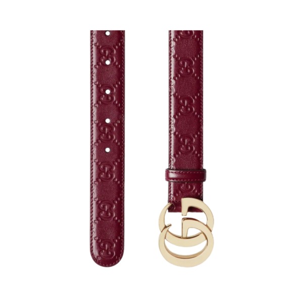 Leder mit GG-Ornament in Rot 3cm