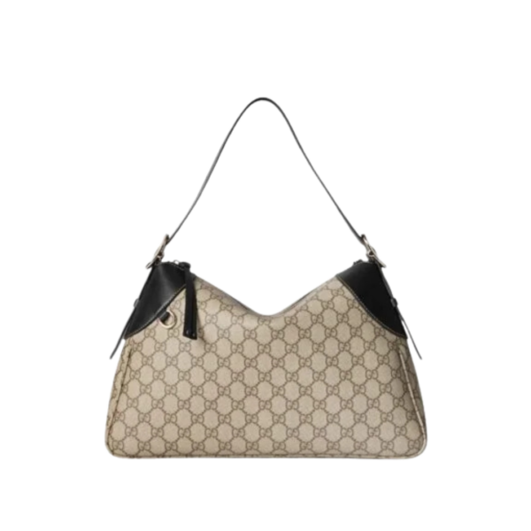 Dunkelbraun GG Emblem Schultertasche 37cm