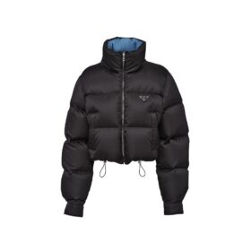 Gekürzte Daunenjacke Schwarz
