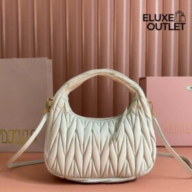 Wander Nappa-Leder-Hobo Weiß 18cm