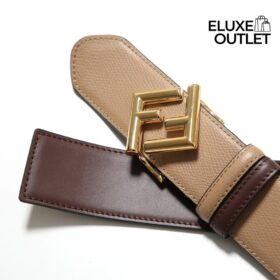 Beidseitiger Gürtel aus Leder in Naturfarbe 4 cm