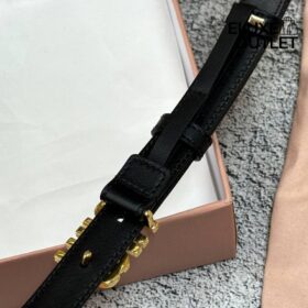 Schwarz Leder  2.5cm
