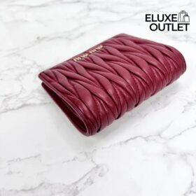 Kleine Matelassé-Nappa-Leder Rot 11.2cm