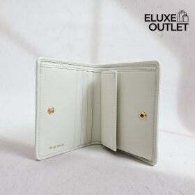 Kleines Matelassé-Nappa-Leder Weiß 11.2cm