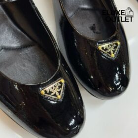 Lackleder-Ballerinas Schwarz