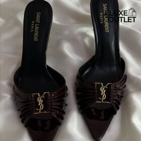 Babylone Mules aus glattem Leder 9cm