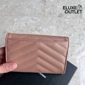 Cassandre Matelassé kompakte Tri-Fold-Geldbörse aus Lammleder 12.5cm
