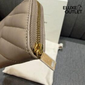 Cassandre matelassierte Münz-Karten-Brieftasche aus Lammleder 11cm