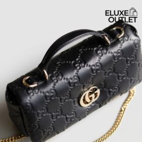 Schwarze gepolsterte Milano Mini-Tote-Tasche 21.1cm