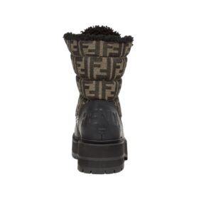 schwarzem Leder und Stoff mit FF-Muster 3 cm