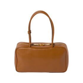 Cognac Leder-Top-Griff 17cm