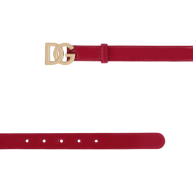 Polierter Kalbsleder-Gürtel mit DG-Logo 2.5cm