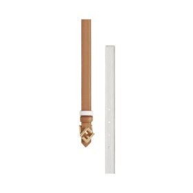 Beidseitiger beiger Leder Gürtel 2cm