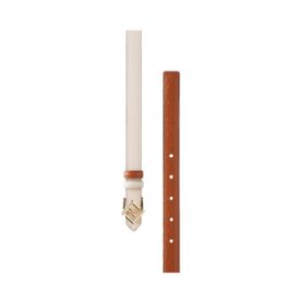 Beidseitiger aus Leder in Kamelienfarbe und braun 2cm